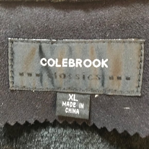 Colebrook Jackets & Coats Colebrook Faux Suede Finish Fur Black